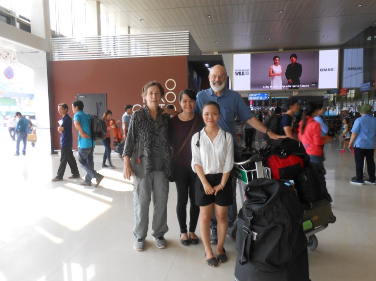 An and Vy at airport