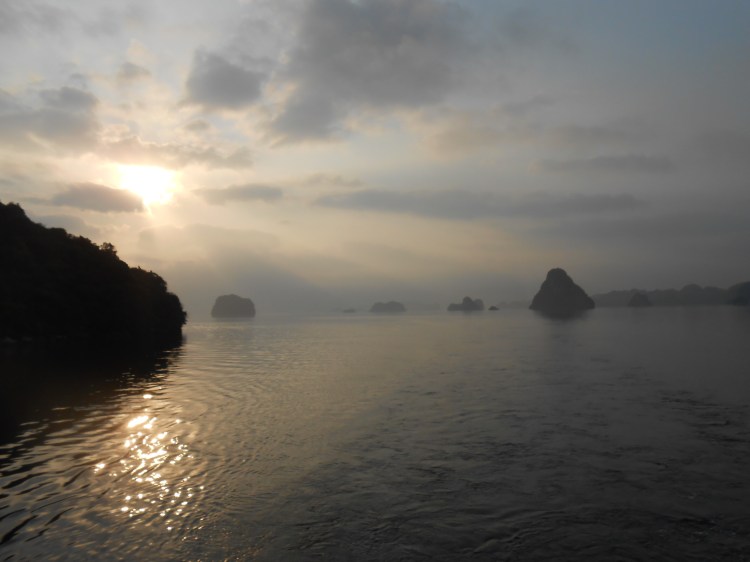 Setting sun breaking thru